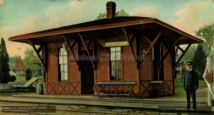 Postcard: Longmeadow Station, Longmeadow, Rhode Island